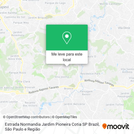 Estrada Normandia   Jardim Pioneira  Cotia   SP  Brazil mapa