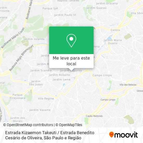 Estrada Kizaemon Takeuti / Estrada Benedito Cesário de Oliveira mapa