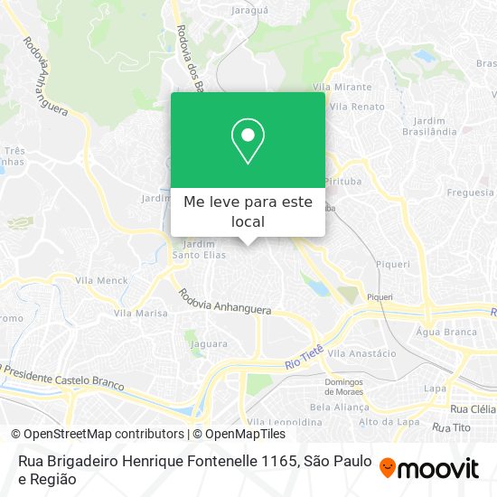 Rua Brigadeiro Henrique Fontenelle 1165 mapa