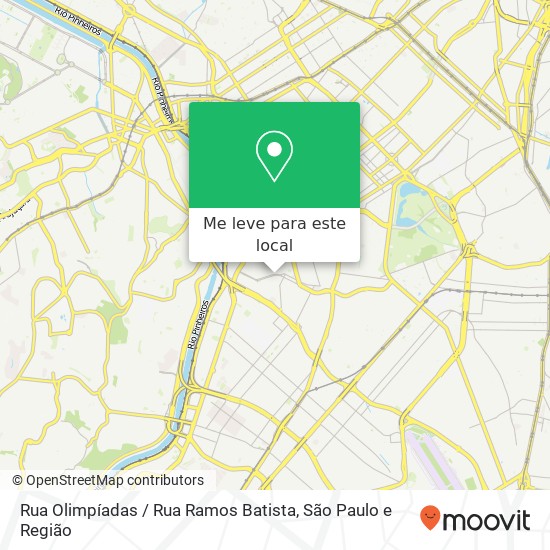 Rua Olimpíadas / Rua Ramos Batista mapa