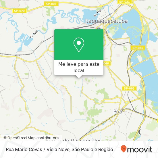 Rua Mário Covas / Viela Nove mapa