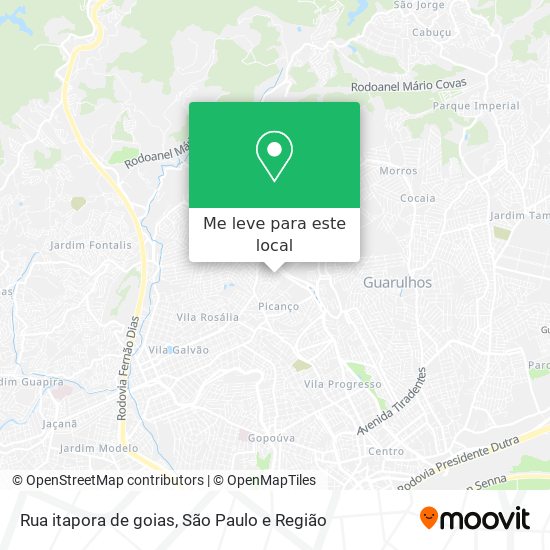 Rua  itapora de  goias mapa