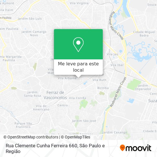Rua Clemente Cunha Ferreira 660 mapa