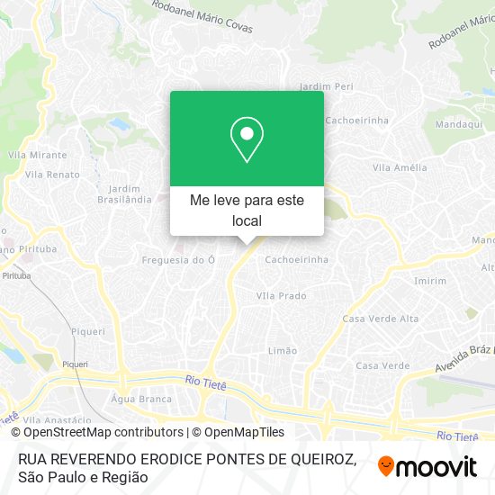 RUA REVERENDO ERODICE PONTES DE QUEIROZ mapa