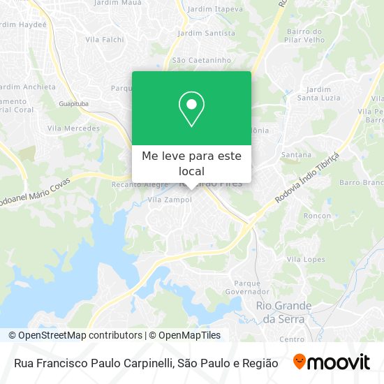Rua Francisco Paulo Carpinelli mapa
