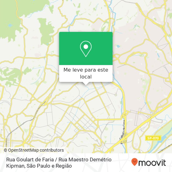 Rua Goulart de Faria / Rua Maestro Demétrio Kipman mapa