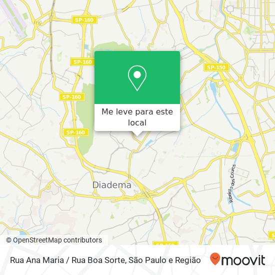 Rua Ana Maria / Rua Boa Sorte mapa