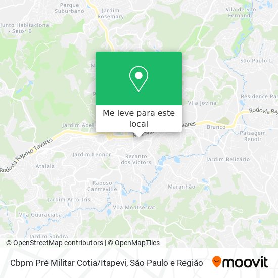 Cbpm Pré Militar Cotia/Itapevi mapa