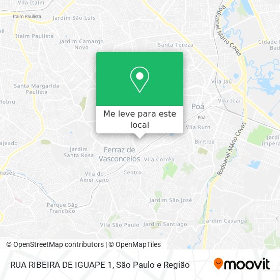 RUA RIBEIRA DE IGUAPE  1 mapa