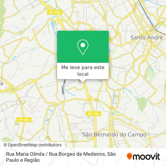 Rua Maria Olinda / Rua Borges de Medeiros mapa