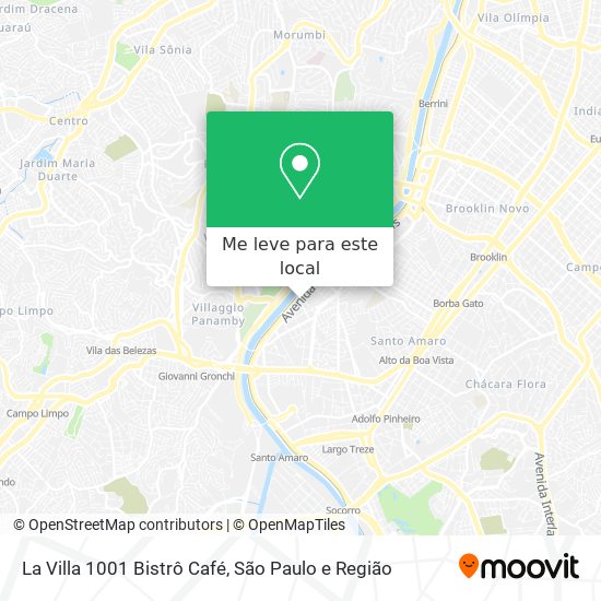 La Villa 1001 Bistrô Café mapa
