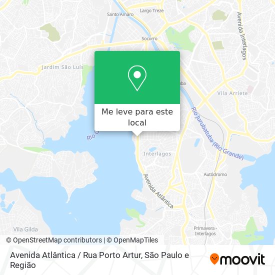 Avenida Atlântica / Rua Porto Artur mapa