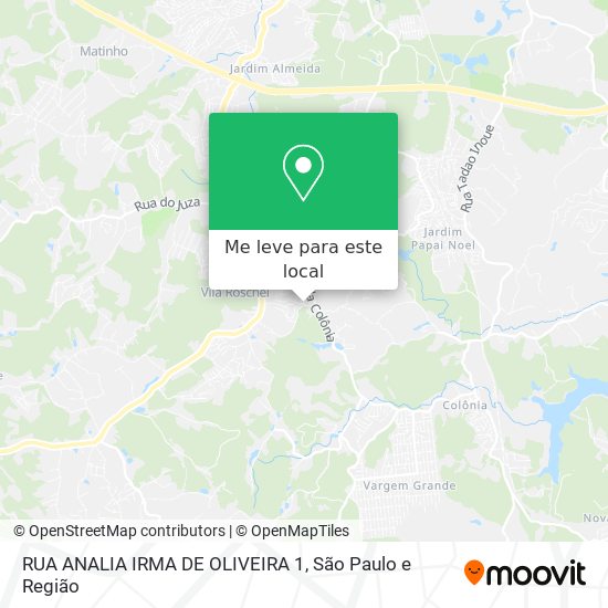 RUA ANALIA IRMA DE OLIVEIRA 1 mapa