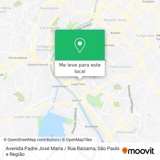 Avenida Padre José Maria / Rua Raizama mapa