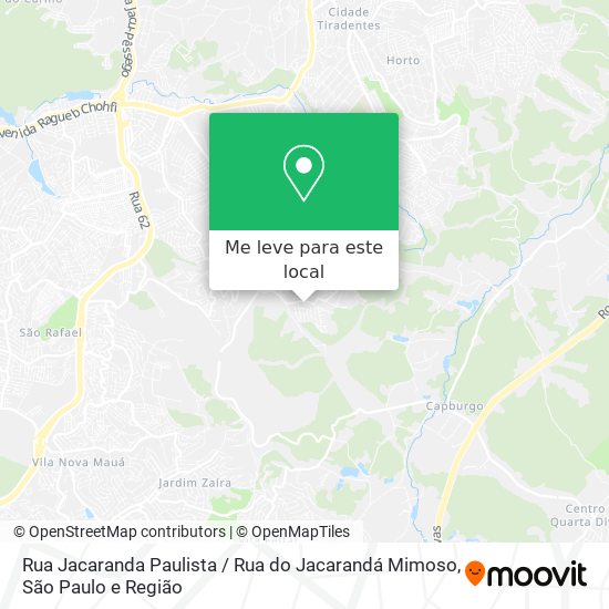 Rua Jacaranda Paulista / Rua do Jacarandá Mimoso mapa