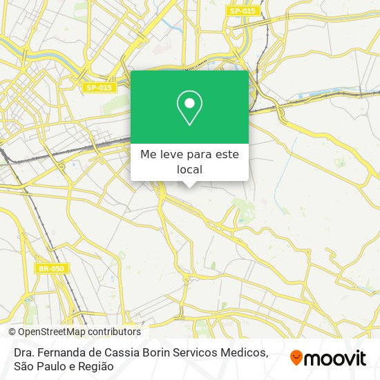Dra. Fernanda de Cassia Borin Servicos Medicos mapa