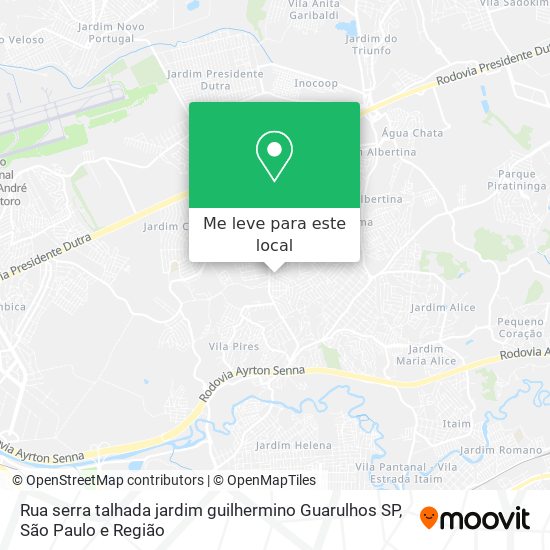 Rua serra talhada    jardim guilhermino   Guarulhos SP mapa