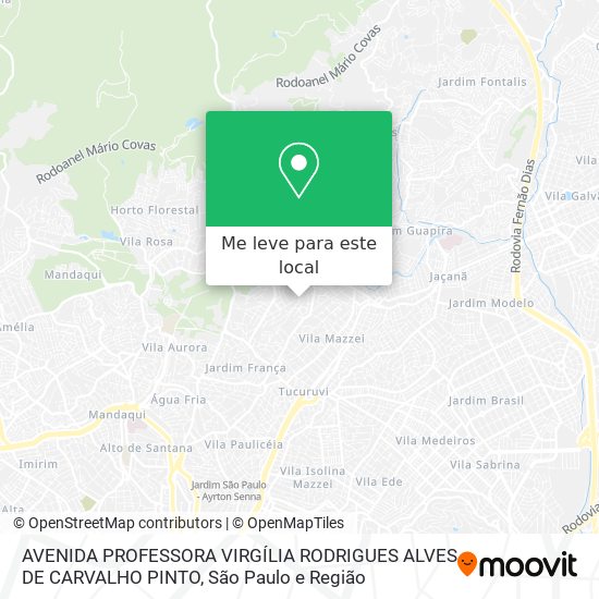 AVENIDA PROFESSORA VIRGÍLIA RODRIGUES ALVES DE CARVALHO PINTO mapa