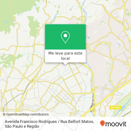 Avenida Francisco Rodrigues / Rua Belfort Matos mapa