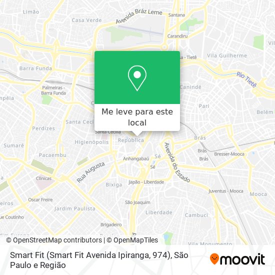 Smart Fit (Smart Fit Avenida Ipiranga, 974) mapa