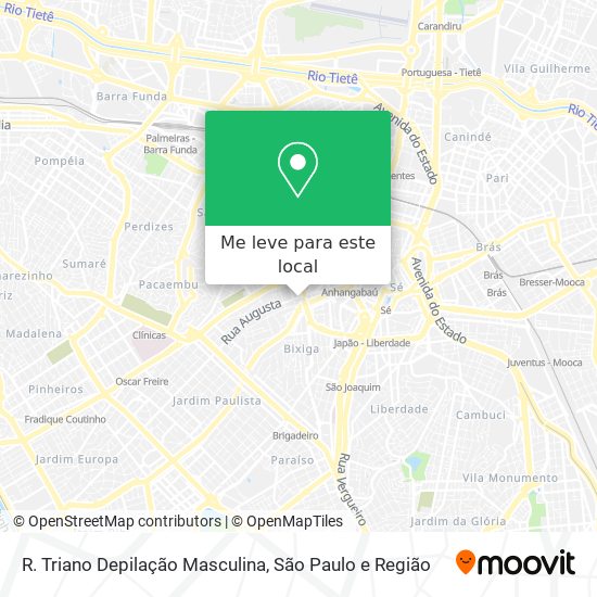 R. Triano Depilação Masculina mapa