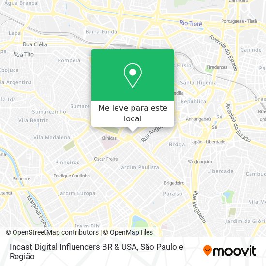 Incast Digital Influencers BR & USA mapa