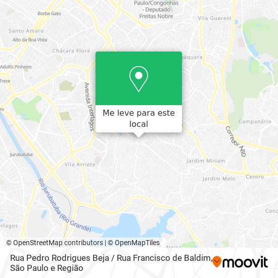 Rua Pedro Rodrigues Beja / Rua Francisco de Baldim mapa