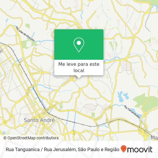 Rua Tanguanica / Rua Jerusalém mapa