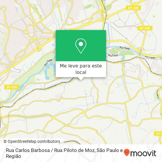 Rua Carlos Barbosa / Rua Piloto de Moz mapa