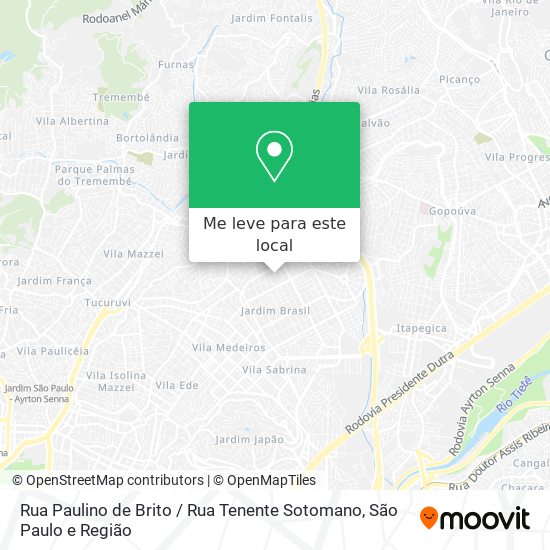 Rua Paulino de Brito / Rua Tenente Sotomano mapa