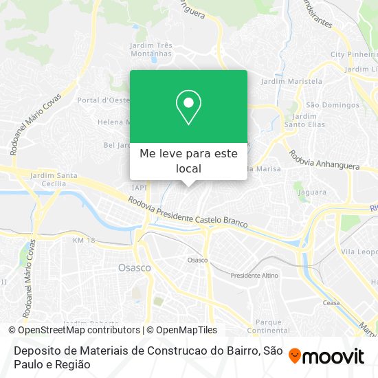 Deposito de Materiais de Construcao do Bairro mapa