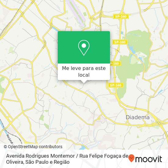 Avenida Rodrigues Montemor / Rua Felipe Fogaça de Oliveira mapa
