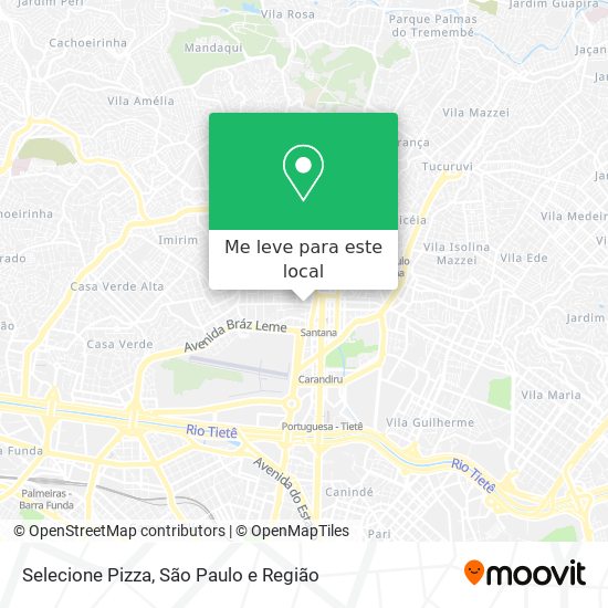 Selecione Pizza mapa