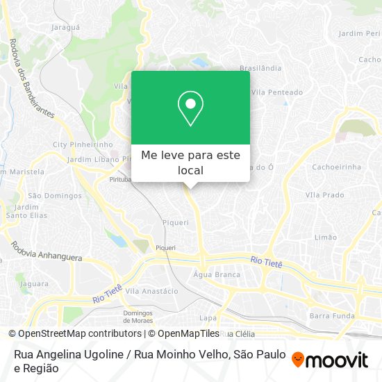 Rua Angelina Ugoline / Rua Moinho Velho mapa