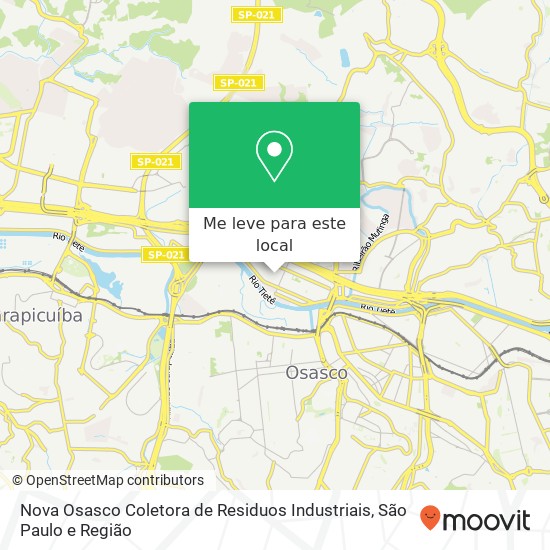 Nova Osasco Coletora de Residuos Industriais mapa