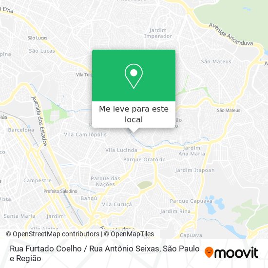 Rua Furtado Coelho / Rua Antônio Seixas mapa