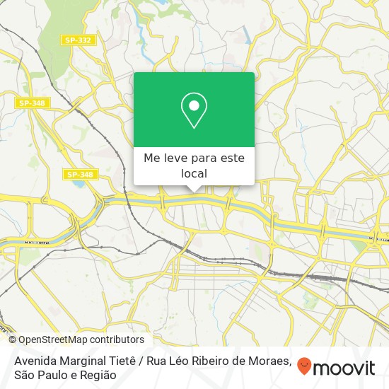 Avenida Marginal Tietê / Rua Léo Ribeiro de Moraes mapa