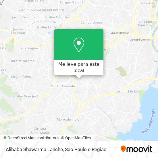 Alibaba Shawarma Lanche mapa