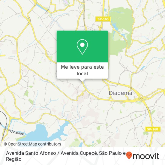 Avenida Santo Afonso / Avenida Cupecê mapa