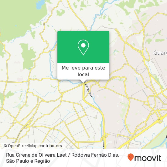 Rua Cirene de Oliveira Laet / Rodovia Fernão Dias mapa