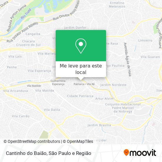 Cantinho do Baião mapa