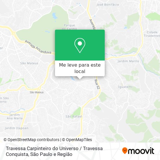 Travessa Carpinteiro do Universo / Travessa Conquista mapa