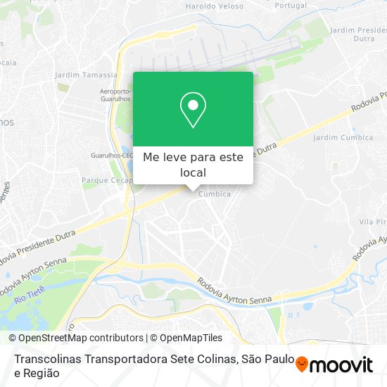 Transcolinas Transportadora Sete Colinas mapa