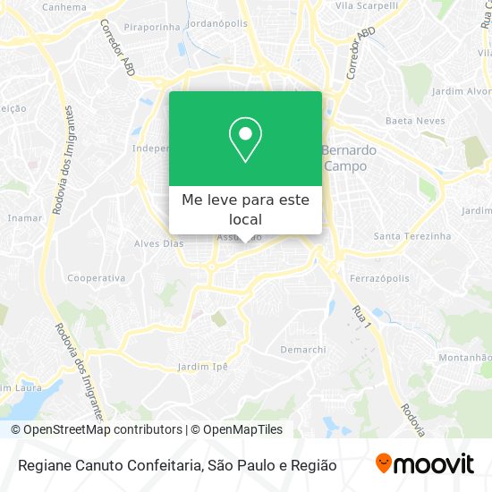 Regiane Canuto Confeitaria mapa