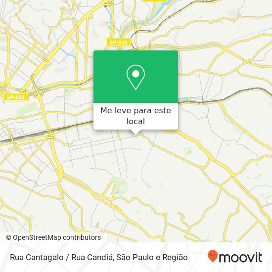 Rua Cantagalo / Rua Candiá mapa