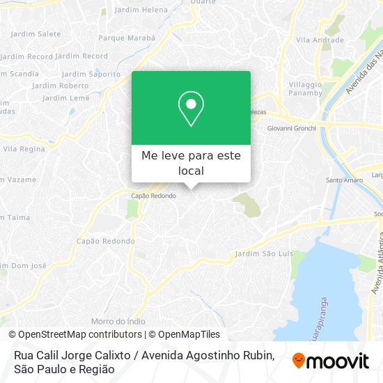 Rua Calil Jorge Calixto / Avenida Agostinho Rubin mapa