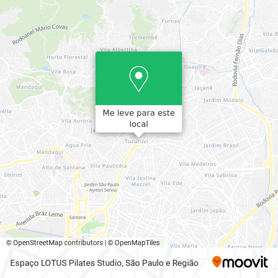 Espaço LOTUS Pilates Studio mapa