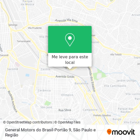 General Motors do Brasil-Portão 9 mapa