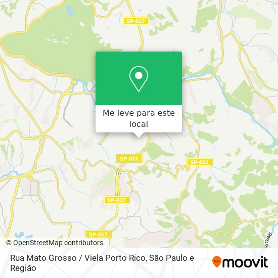 Rua Mato Grosso / Viela Porto Rico mapa