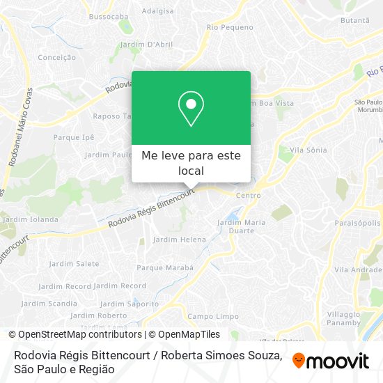 Rodovia Régis Bittencourt / Roberta Simoes Souza mapa